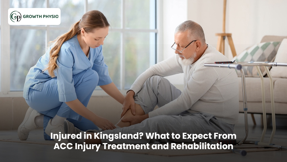 Physiotherapist providing injury treatment and rehabilitation for a patient in Kingsland, Auckland.